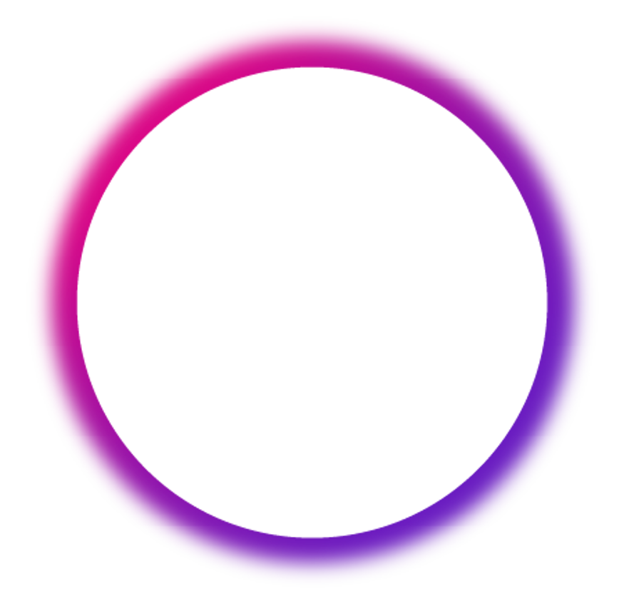 Circle graphic with orange and pink gradient